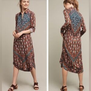 Mara Hoffman Bolnisi Rug Long Sleeve Shirt Dress, VGUC, Size S
